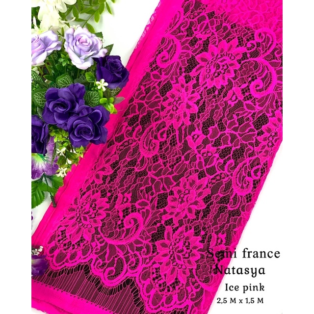 brokat semi prancis  / kain brokat semi prancis / bahan kebaya brokat