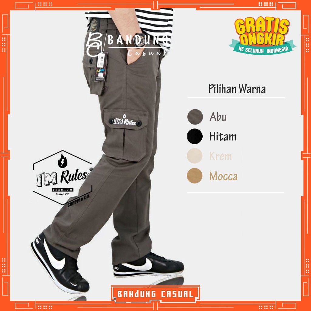 Celana Panjang Cargo Pensil Pria IM Rules