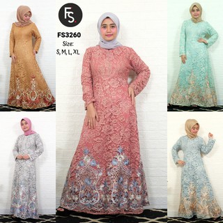  Baju  Gamis  Brokat  Annisa FS3260 Shopee  Indonesia