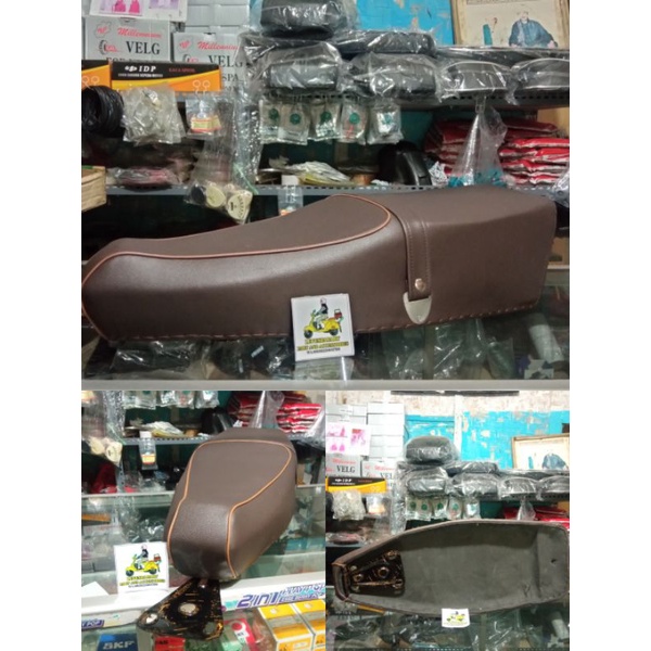 jok Vespa model replika new px bahan bagus ebonit premium warna coklat