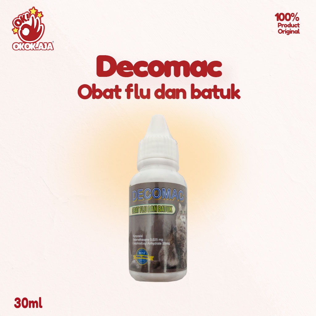 Obat Batuk dan Flu untuk Kucing DECOMAC 30ml
