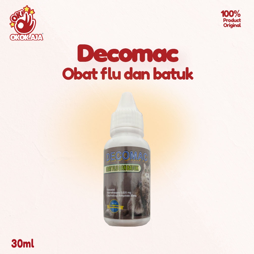 Obat Batuk dan Flu untuk Kucing DECOMAC 30ml