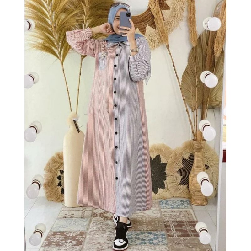 DRESS MUSLIM l baju wanita l baju gamis l dress -gamis l  baju gamis l fashion wanita l Aisyah Dress