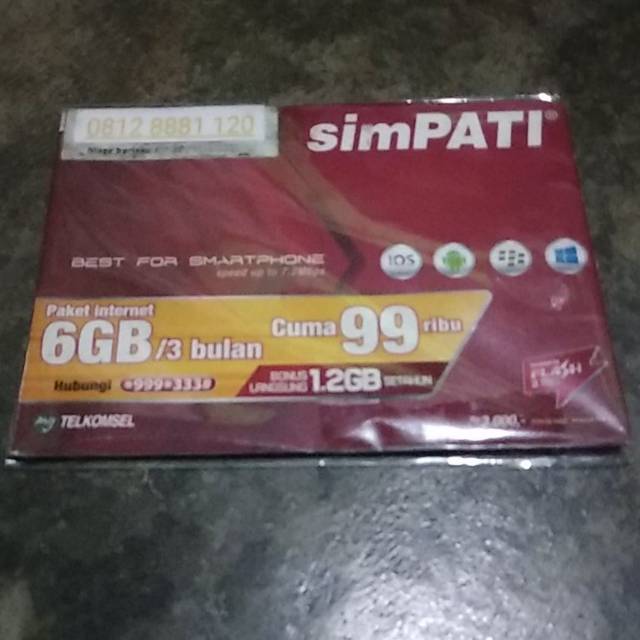Nomor cantik simpati 11digit triple 888 Free sakti combo