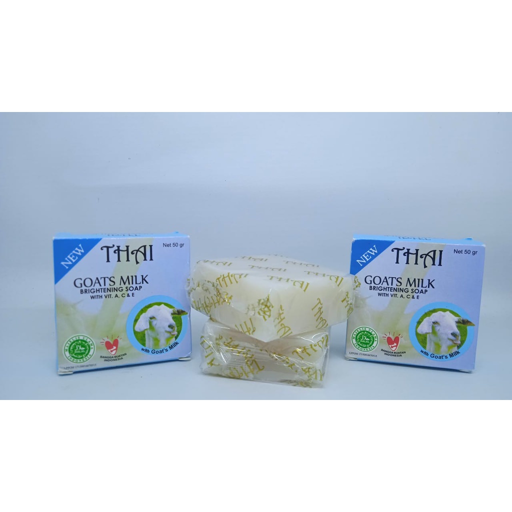 Thai Goats Milk Brightenig Soap 50gr Original Sabun Ekstrak Susu Kambing Melembutkan dan Melembabkan Kulit