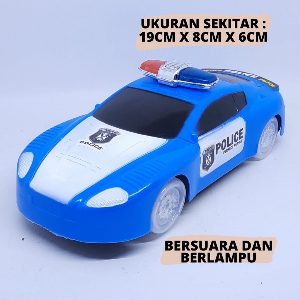 Promo Mainan Anak Mobil Polisi Patroli  SuperCar Ada Musik Lampu Dan Bisa Berbelok Sendiri