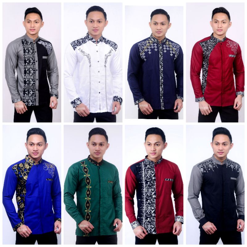 Baju Koko Katun Pria Lengan Panjang Fashion Muslim Terbaru