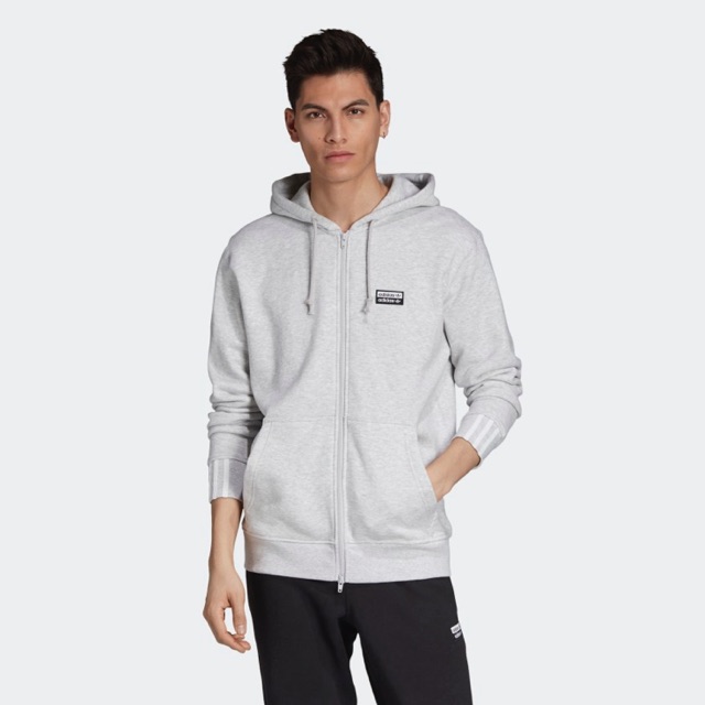 Adidas Men R.V.Y. Full Zip Hoodie Grey Originals