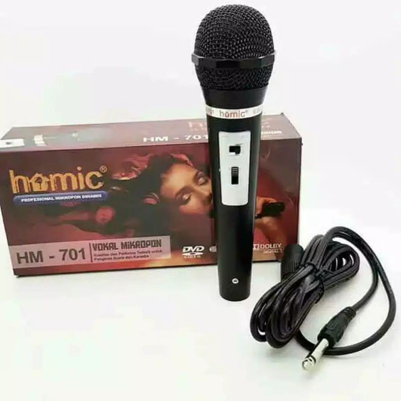 MIKROPON / MICROPHONE VOCAL KABEL  HOMIC HM-701 - VOLUME CONTROL