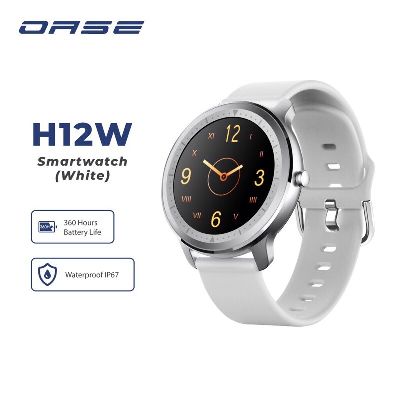 OASE Smartwatch Smartband for Health 10 Days Battery Android iOS H12W FREE STRAP Garansi 1 Tahun