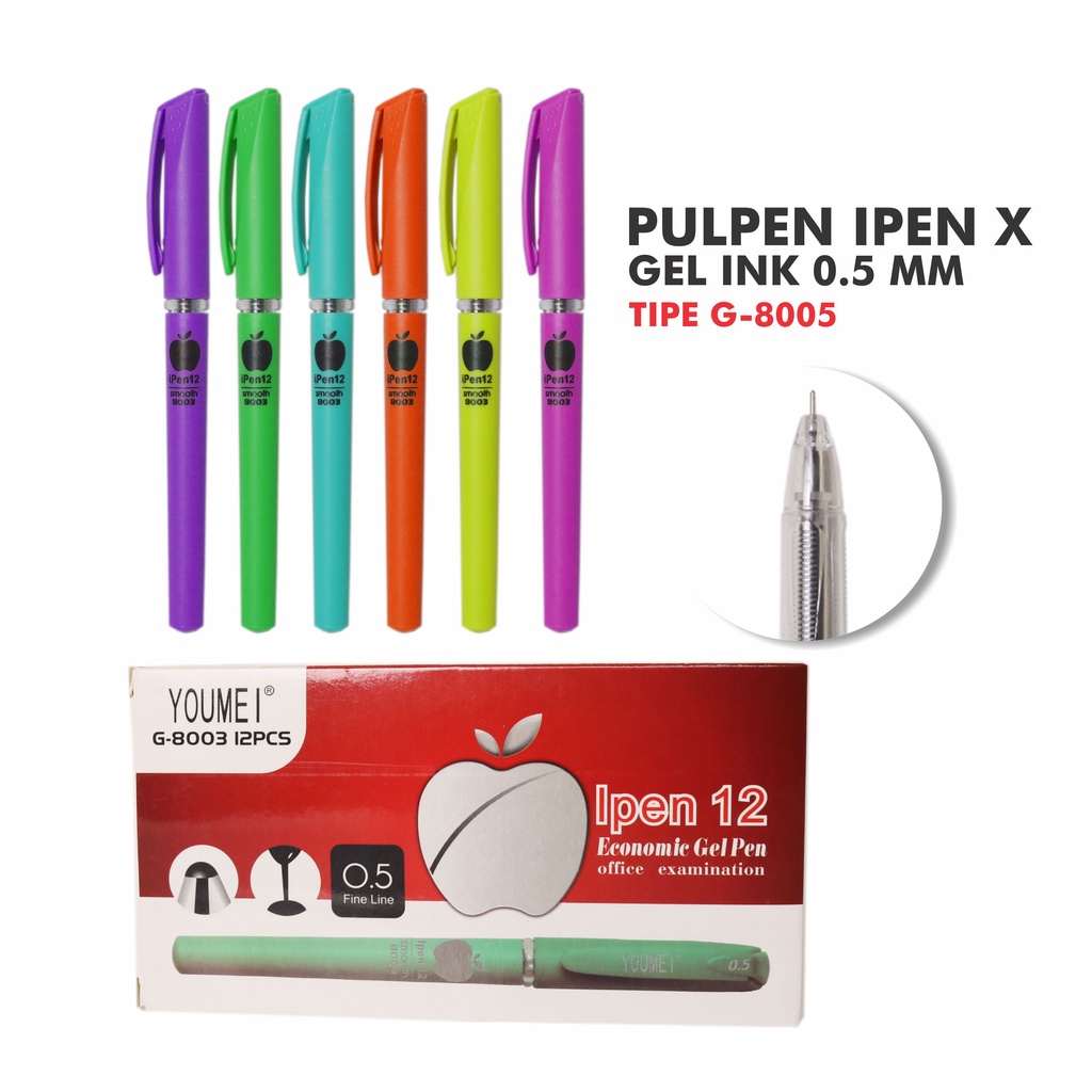 

Pulpen Bolpoin Bulpen Ipen X 12 0.5 mm Fine Line Bermacam Warna Jual Eceran
