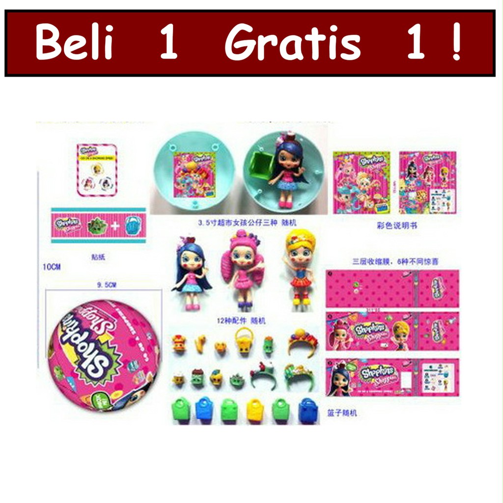 BELI 1 GRATIS 1 !! MAINAN ANAK PEREMPUAN BONEKA LOL SHOPKINS SHOPPIES BONEKA LOL  OBRAL CLEARANCE