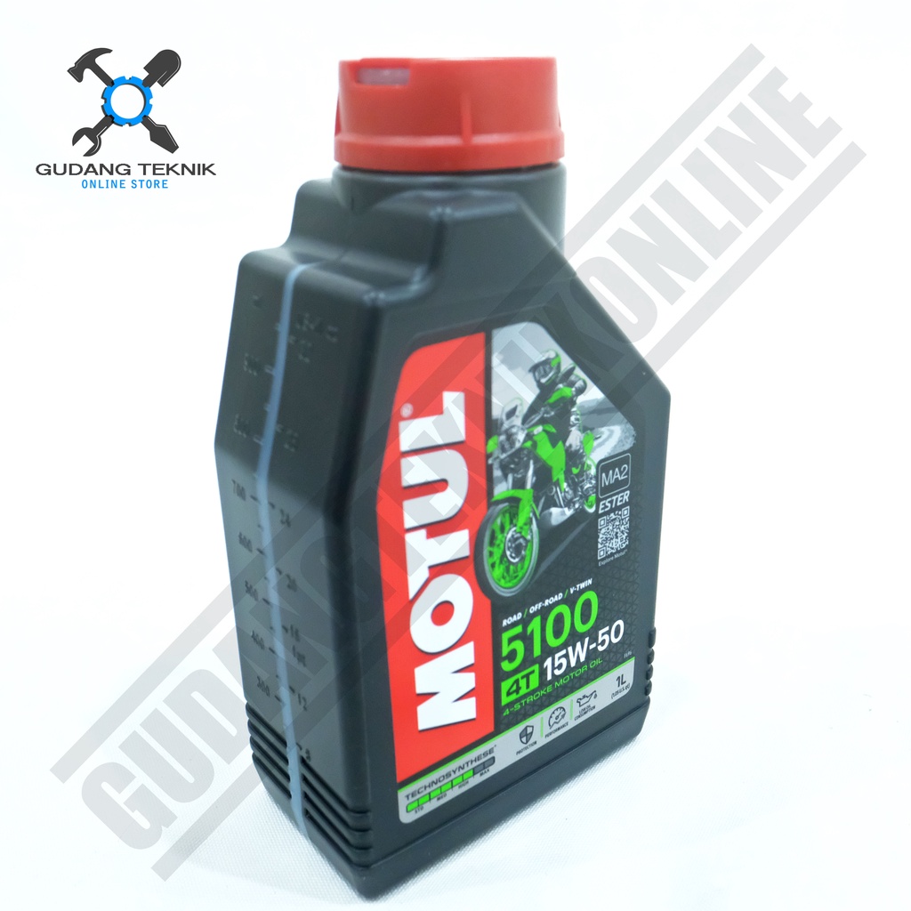 MOTUL Oli Mesin 4T 5100 ESTER 10W40 1L / MOTUL Oli Motor 15W50 1000ML 10W-40 15W-50 1Liter