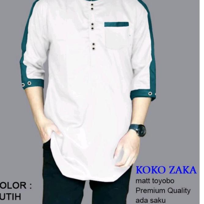 Terpercaya AL-MUBAROK Pakaian Muslim Atasan Katun TOYOBO PREMIUM Baju Koko Pria Dewasa Jumbo Big siz