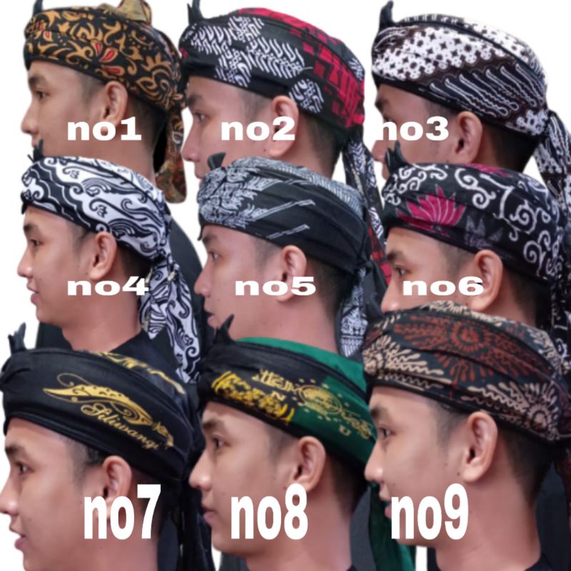 Blangkon Pria Jawa Sunda Model Udeng Motif Jogja Solo