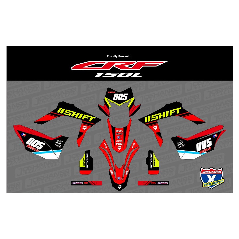 Decal Sticker Striping Custom Motor Trail Honda Crf 150l Shopee