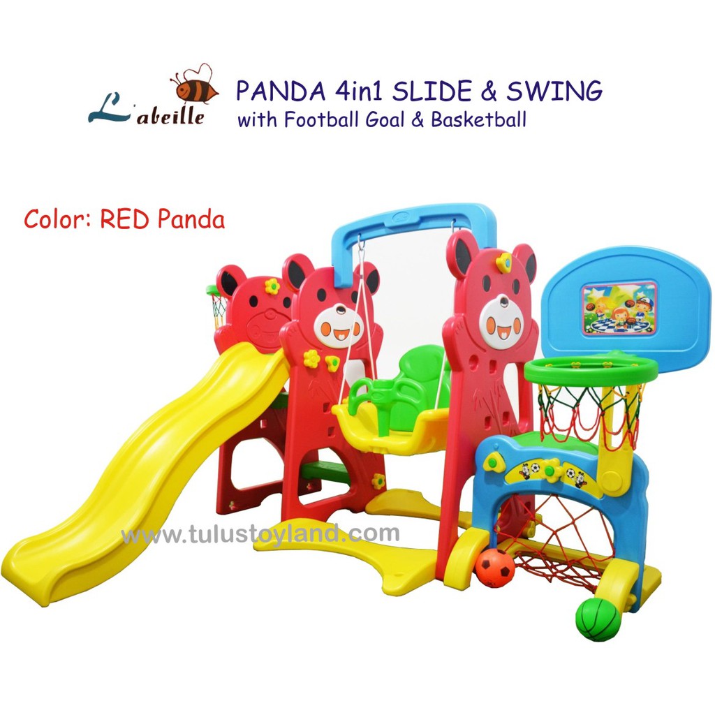 Perosotan Ayunan Labeille Panda 4 in 1 Slide and Swing Sport Komplit 4in1