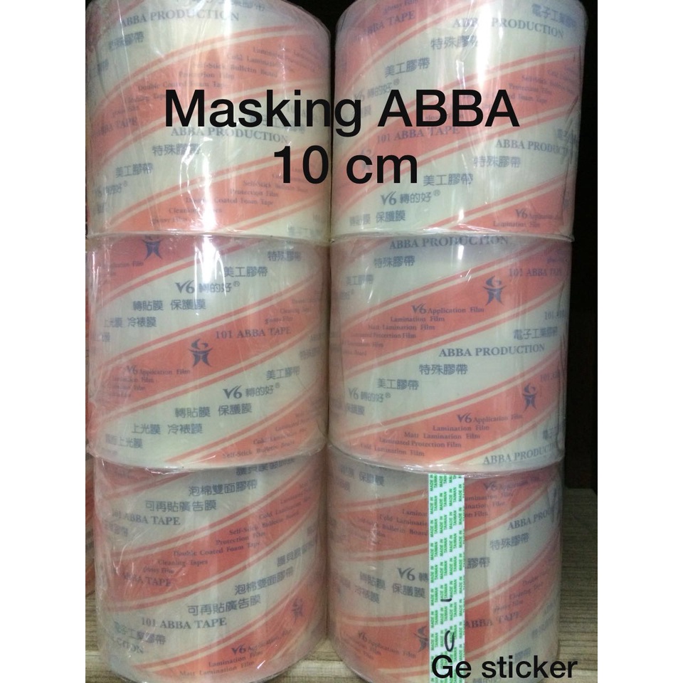 

TRANSFER / MASKING TAPE ABBA 10 cm x 110 yard laminasi cutting sticker stiker 10cm