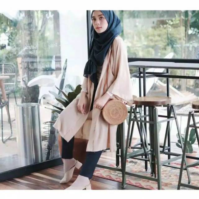 Longcardi Bahan Moscrepe RENA Outer Lengan Panjang