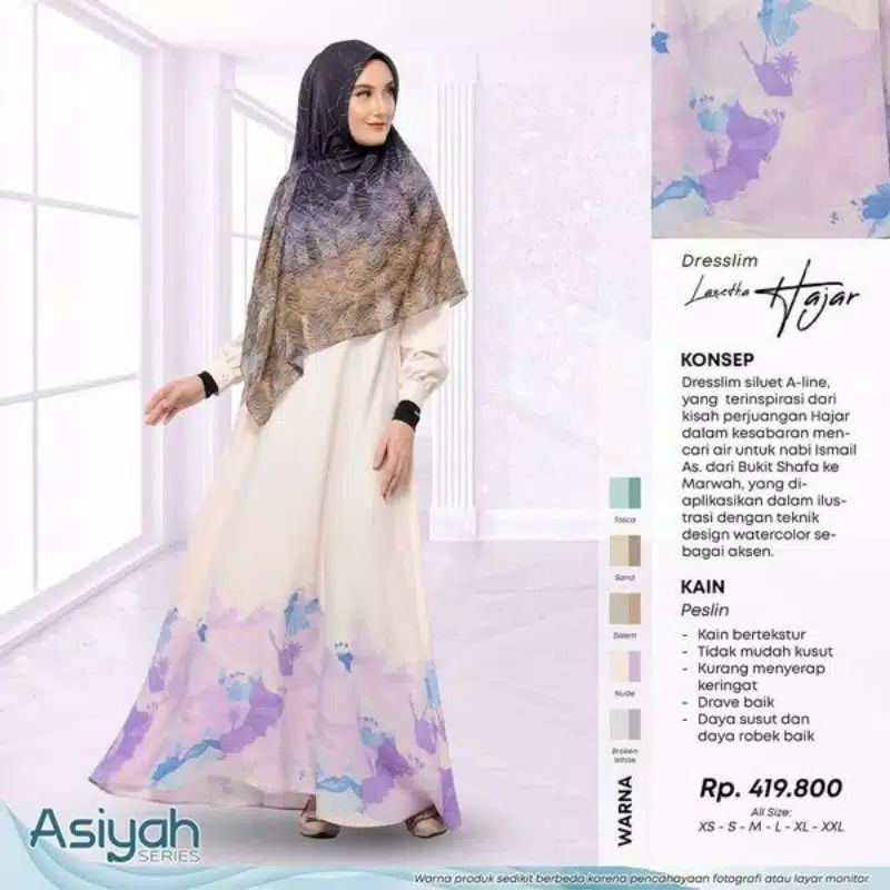 Dresslim Lazetha Hajar M - Gamis RABBANI ORI