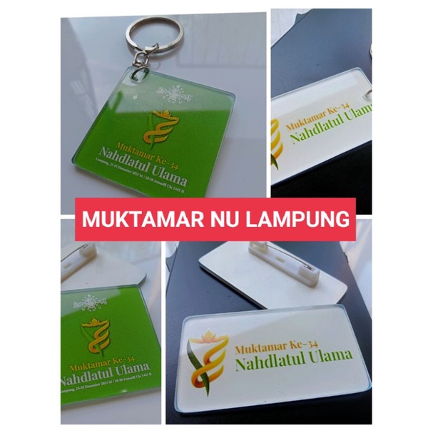 SOUVENIR GANTUNGAN KUNCI dan PIN 1 SATU ABAD NU, NAHDLATUL ULAMA, Muktamar NU LAMPUNG, DLL