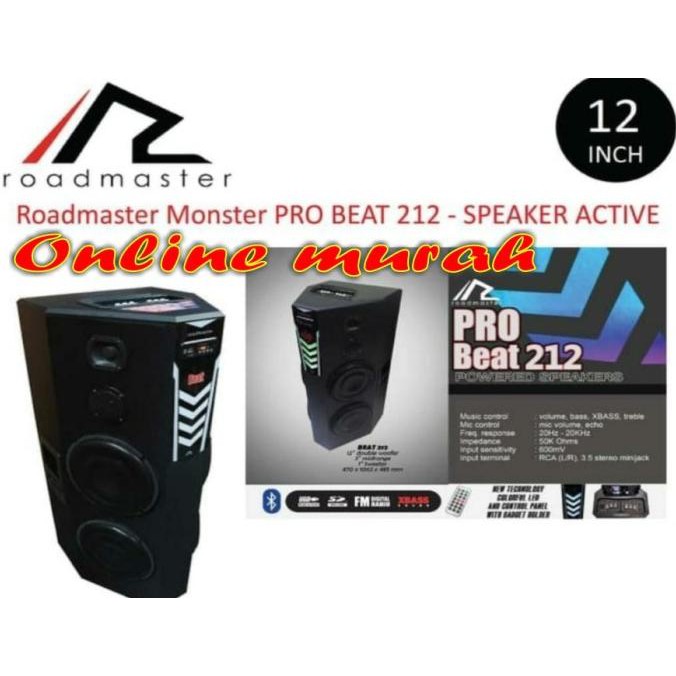 Speaker Aktif Roadmaster Pro Beat 212 12 Inch Double Woofer Original Ppr8Cfio3N