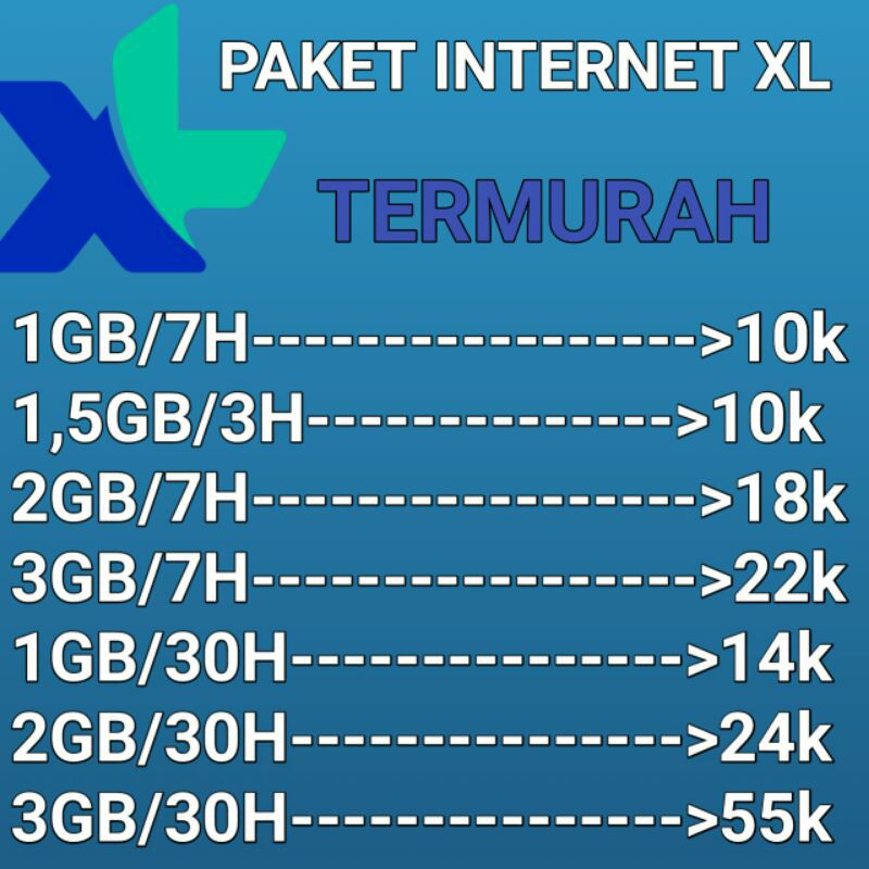 Harga Kuota Xl 8gb Terbaik Data Voucher April 2021 Shopee Indonesia