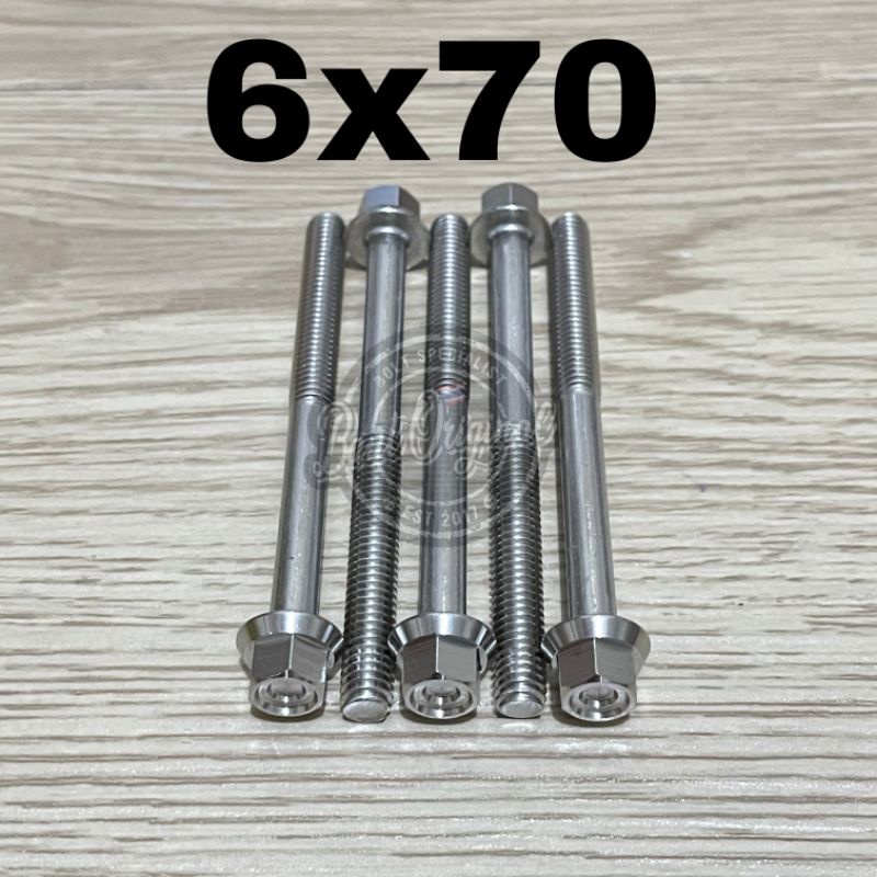 baut probolt hexagon matte ulir 6x70 drat 10 panjang 7 cm thailand stainless probolt new model not flower