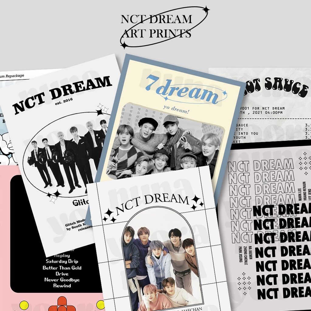 NCT DREAM Art Prints Walldecor Aesthetic Poster Dinding KPOP