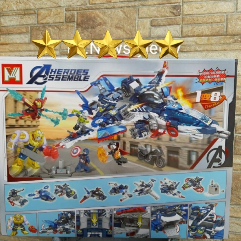 Bricks Lego Pesawat Marvel Avenger MG 301 Endgame Thanos