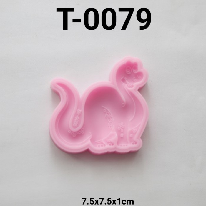 

T-0079 CETAKAN SILIKON COKLAT PUDING PUDDING RESIN FONDANT DINOSAURUS TERBARU