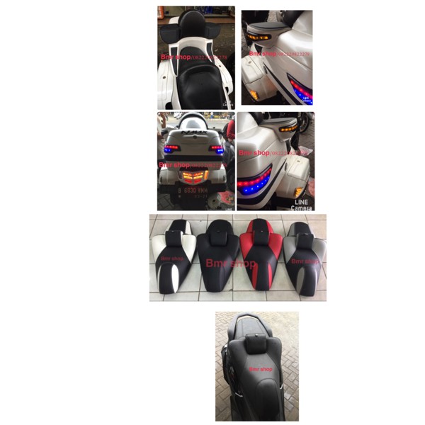 sepaket top box/box belakang nmax dan jok nmax full kulit mbtech