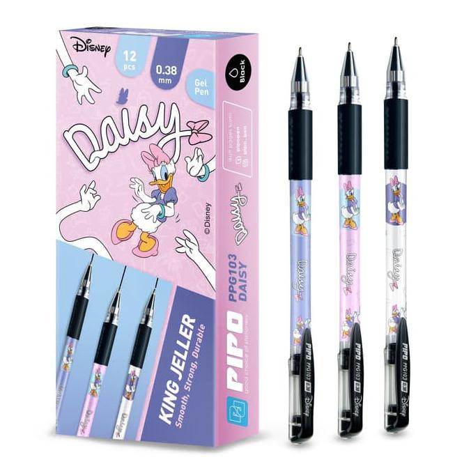 

ITERBATASl PPG103 PIPO Daisy Duck Pulpen Lucu 0.38mm isi 12 pcs tinta hitam IBDLl