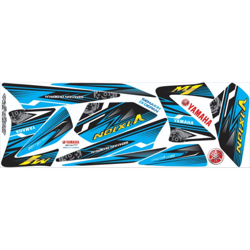 sticker striping vixion old biru hitam