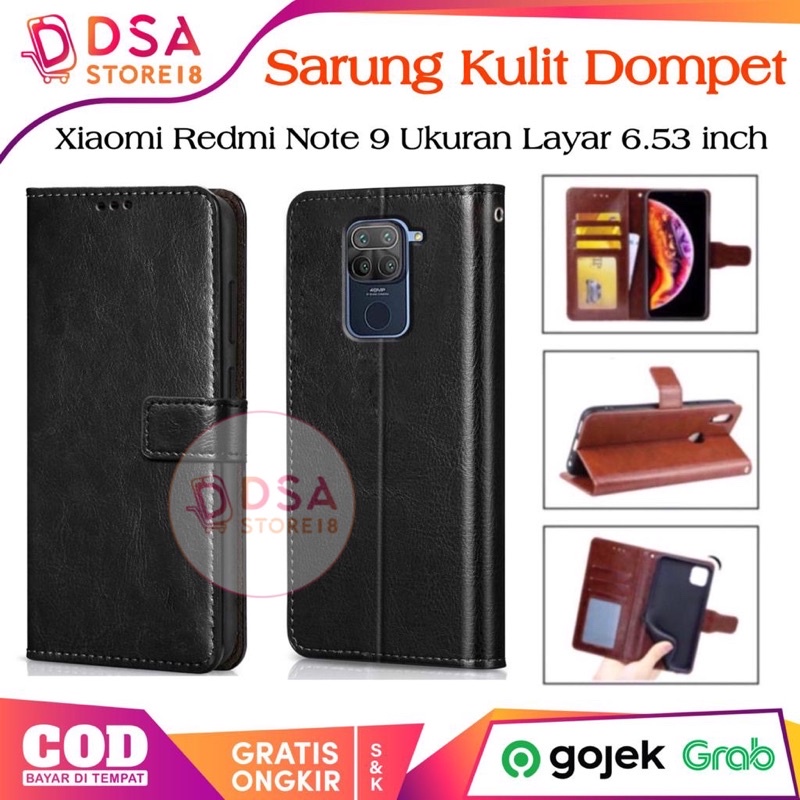 Case Redmi Note 9 / Casing Redmi Note 9 / Leather Case Flip Cover Wallet Dompet Hp Casing Kulit