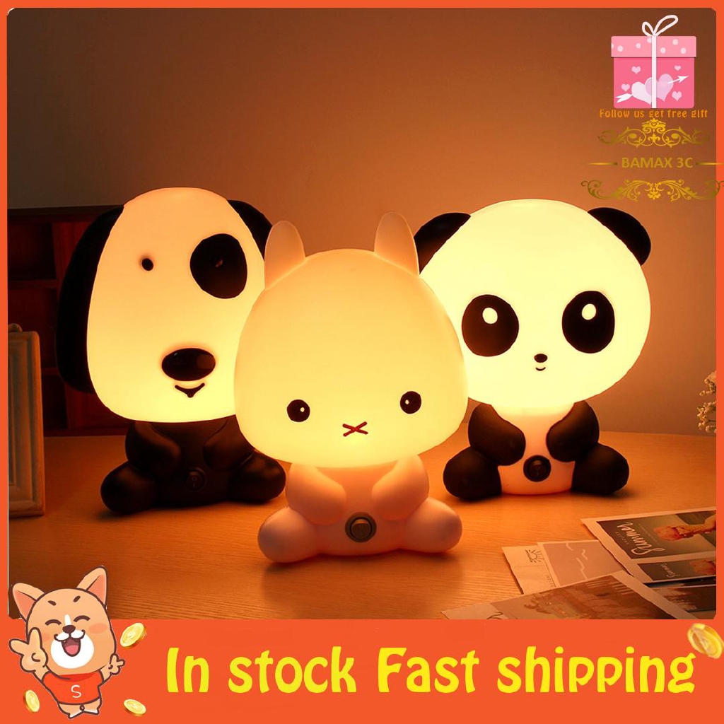 Lampu Tidur Bentuk Kartun Hewan Lucu 220V Untuk Meja Kamar Tidur Anak Shopee Indonesia