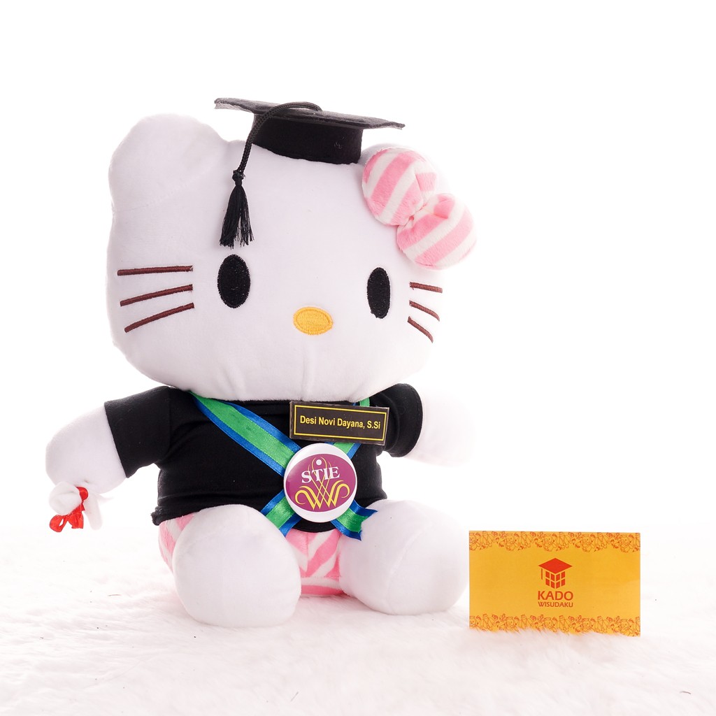  Boneka  Wisuda Hello Kitty Duduk  30cm Shopee Indonesia