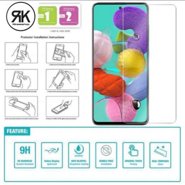 tempered glass Samsung A51 A71 S20 FE M31 M51 Anti gores screen guard kaca clear