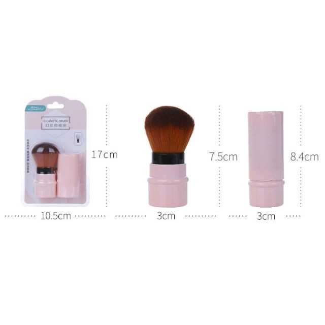 Travel Make Up Brush Kuas Makeup Lameila Kuas Makeup Bedak Blush On Kosmetik Nylon Retractable Brush L0825