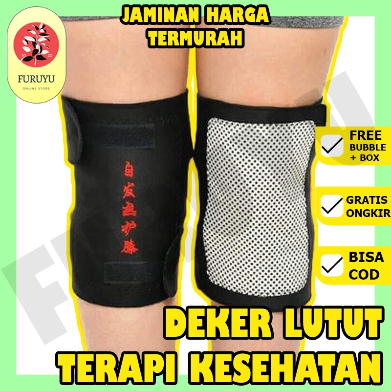 Sabuk Alat Deker Terapi Pemanas Lutut Knee Pads Magnetic Support SEPASANG