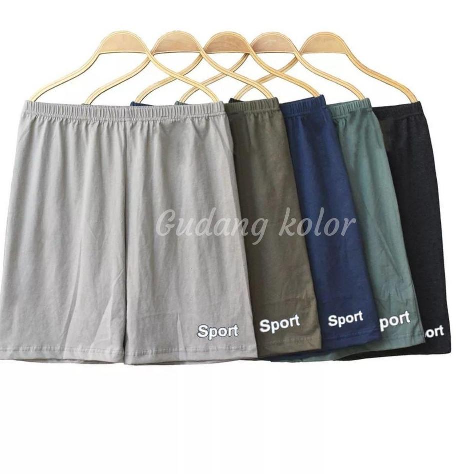 ✽ Celana Pendek Pria Jumbo Santai SUPER BIG SIZE - ADDS XXL-XXXXL Cowok Dewasa Bahan Kaos Katun Moti