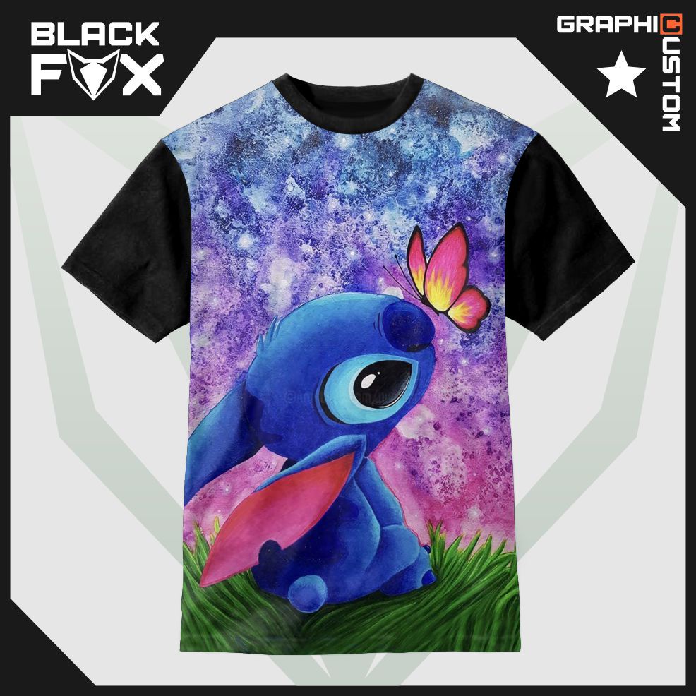 Kaos Anak Stitch and butterfly