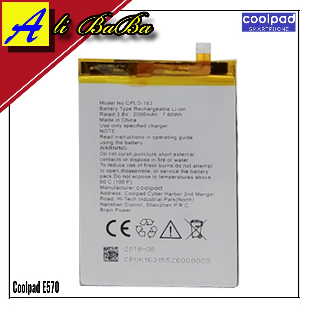 Baterai Handphone Coolpad Roar Plus E570 CPLD-163 Double Power Coolpad Batre HP Coolpad Roar Plus