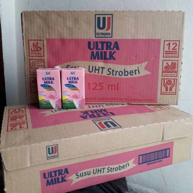 

Susu ultra rasa stroberi 125ml isi 40 pcs 1 karton