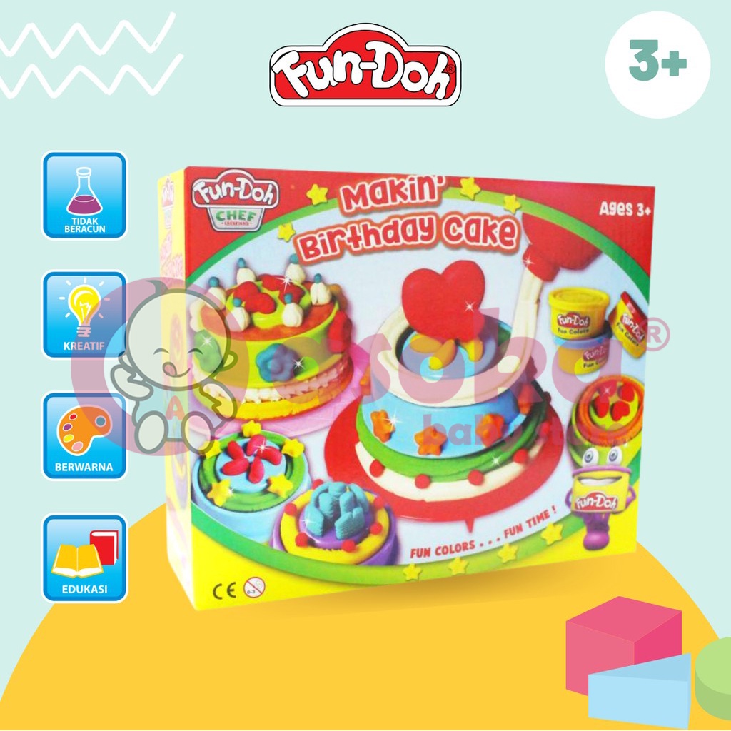 FunDoh Making Birthday Cake Mainan Edukasi Anak ASOKA
