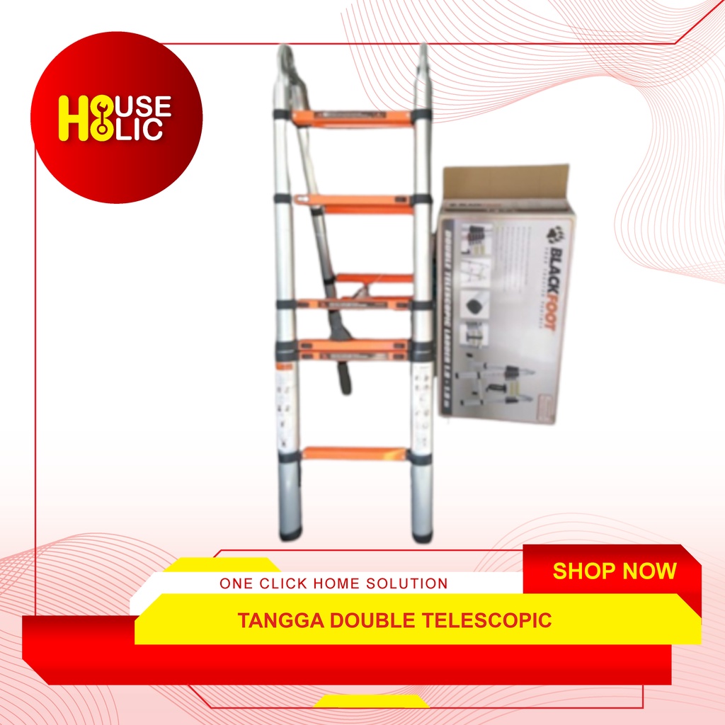 Tangga Double Teleskopik (Double Telescopic Ladder) 3.8 Meter