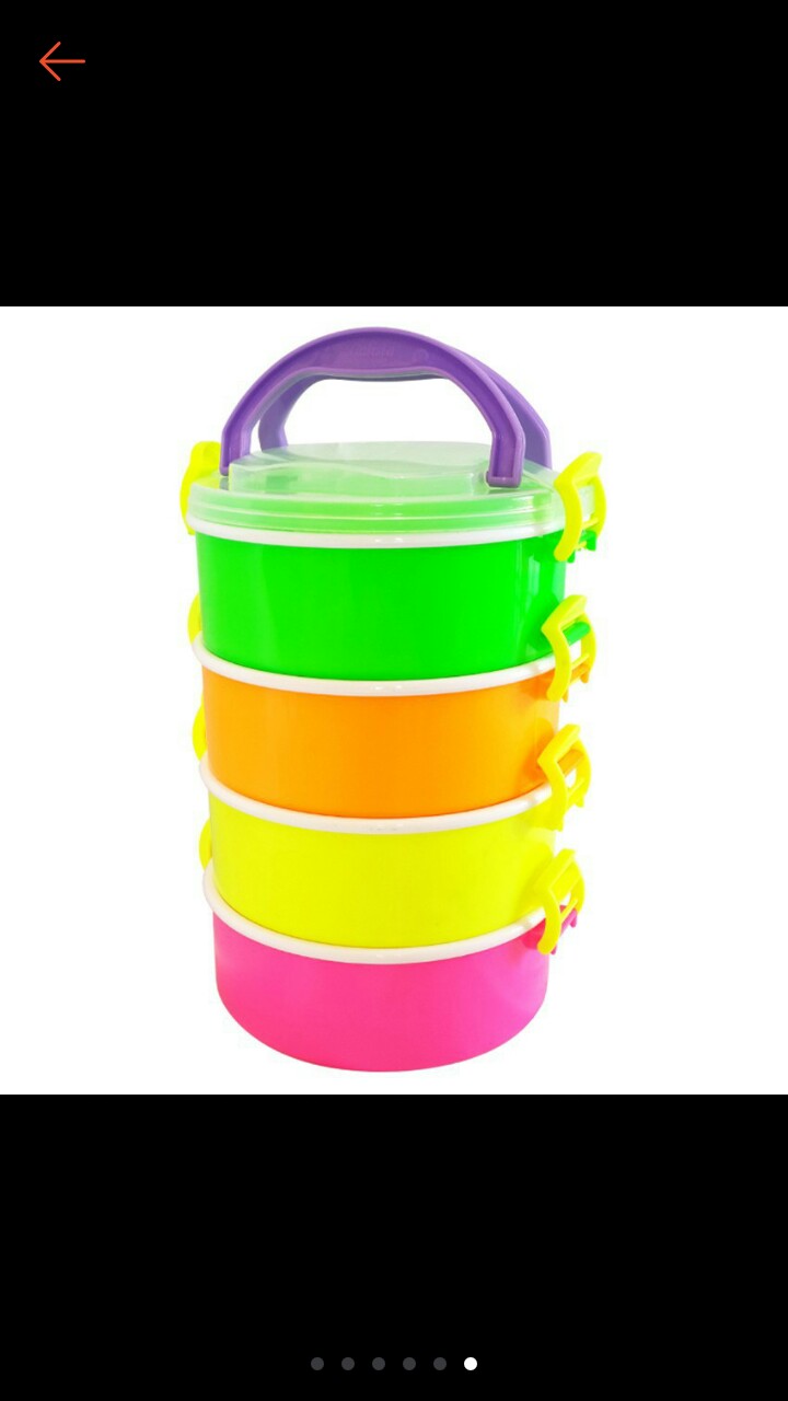 Rantang Plastik Gunma Bulat 3 Susun Dan 4 Susun