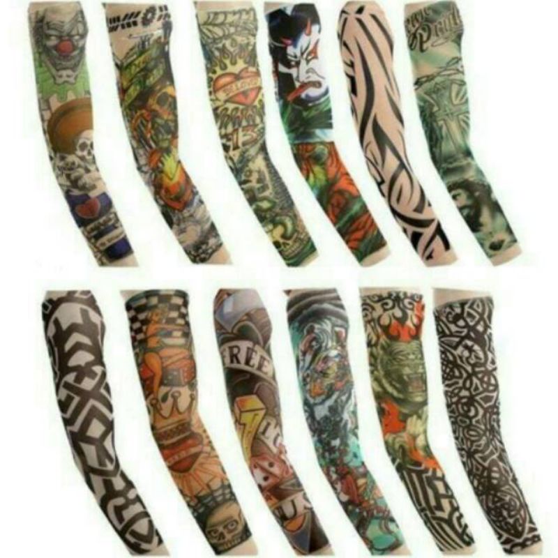DEKER TANGAN TATO MANSET LENGAN TATTO SARUNG TANGAN PRINTING PRIA WANITA COWOK KEREN