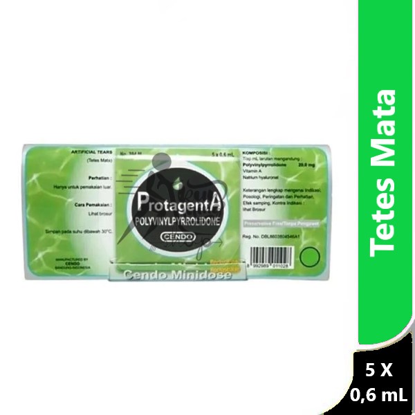 Cendo Protagenta Minidose 5 x 0,6 mL - obat tetes mata sebagai penambah cairan air mata