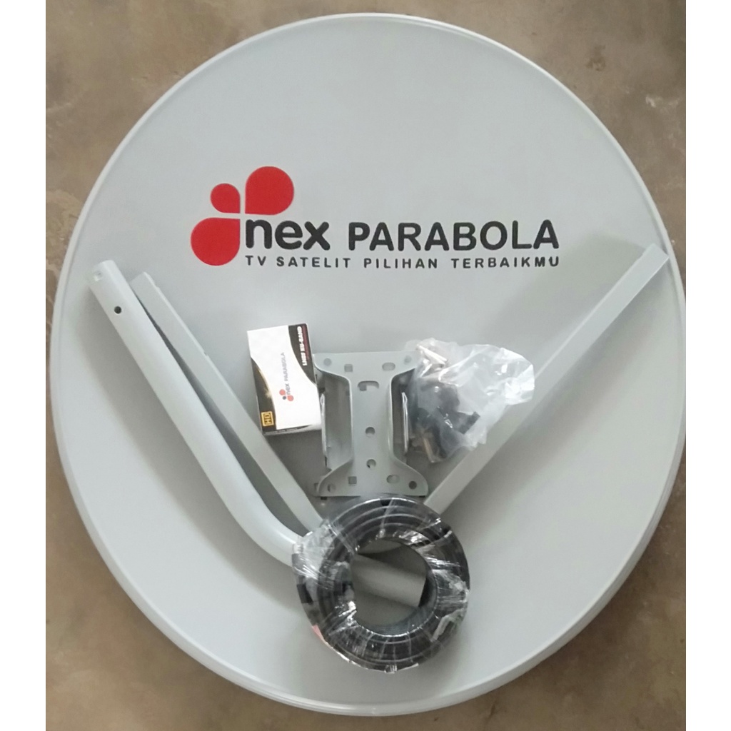 Dish Solid 60cm NexParabola lengkap LNB dan Kabel 15 mtr